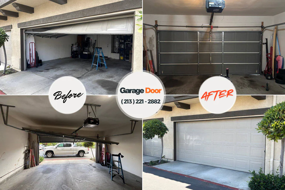 Before and after: garage door repair Lordsburg, NM